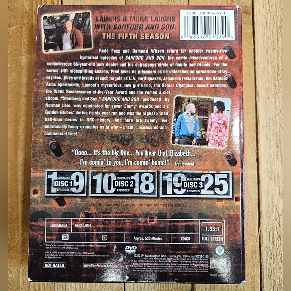 SANFORD AND SON - FIFTH SEASON - 3 DISC DVD SET - EXCELLENT CONDITION - Picture 4 of 6